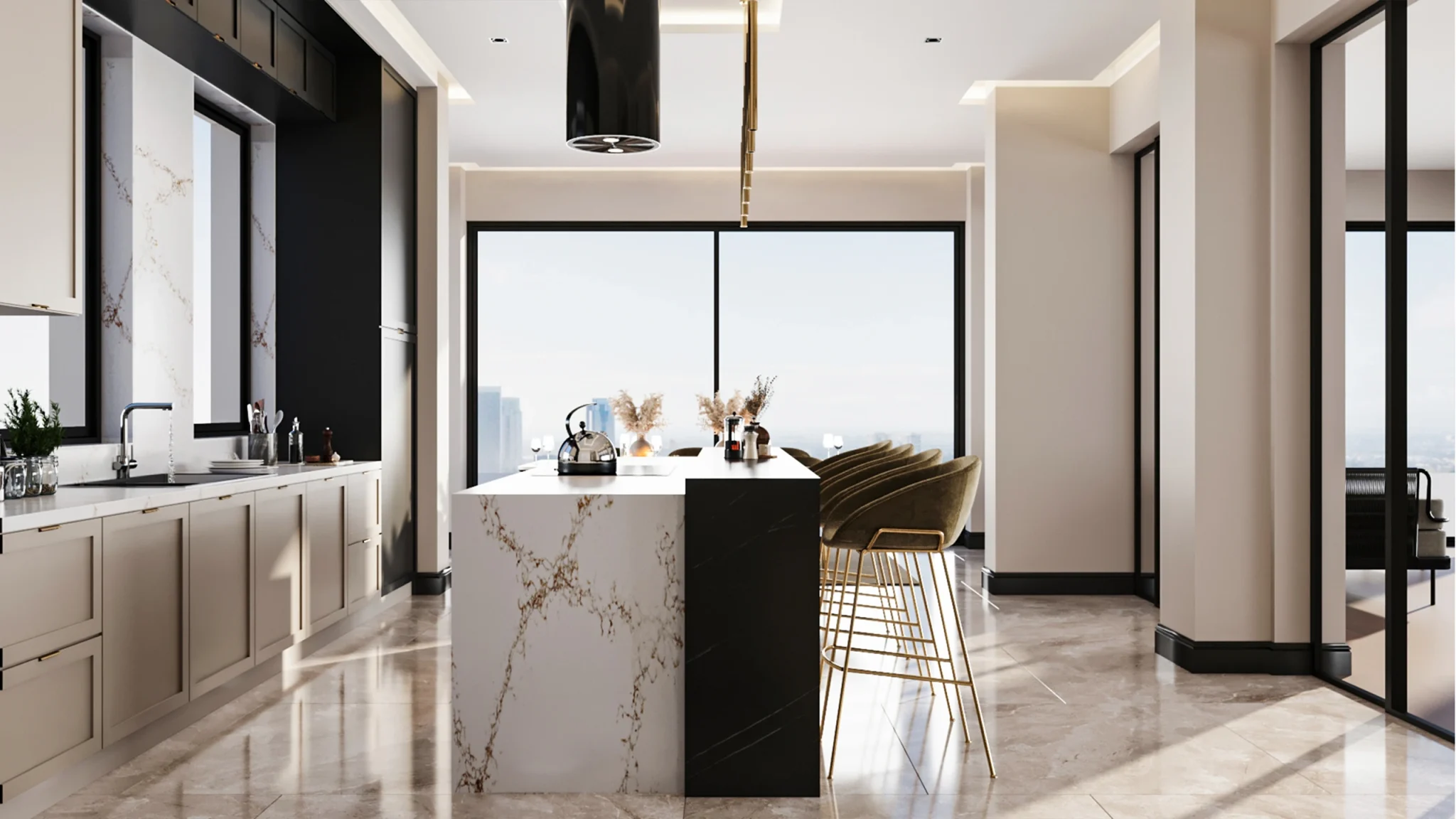 T.T. Villa-Fethiye-ZEMİN-Floor-Giris-SALON-MUTFAK-01-Alturk